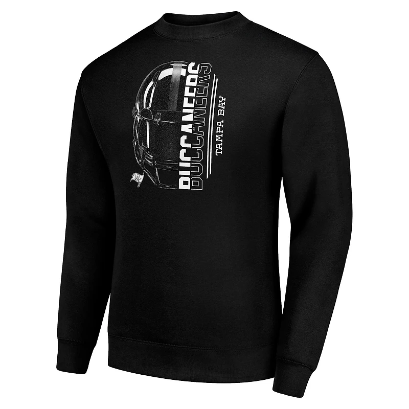 Sweat-shirt en polaire noir à motif demi-casque des Tampa Bay Buccaneers pour homme
