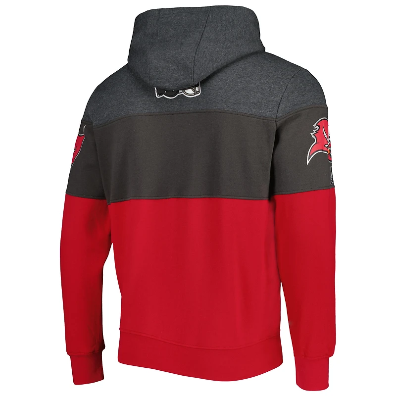 Sweat à capuche Starter Heather Charcoal/Rouge Tampa Bay Buccaneers Extreme pour homme