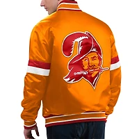 Veste universitaire à bouton-pression en satin pour hommes Starter Orange Tampa Bay Buccaneers Gridiron Classics Home Game