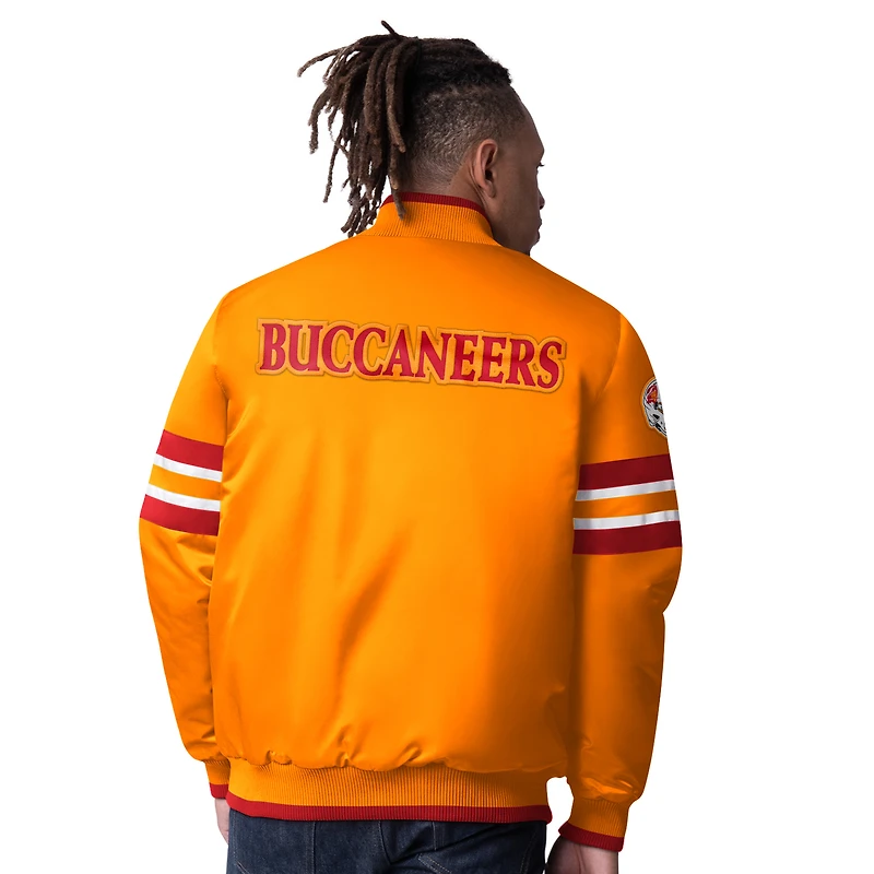 Men's Starter  Orange Tampa Bay Buccaneers Vintage Logo Scout I Full-Snap Varsity Jacket