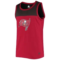 Men's Starter Red/Pewter Tampa Bay Buccaneers Logo Touchdown Fashion Tank Top