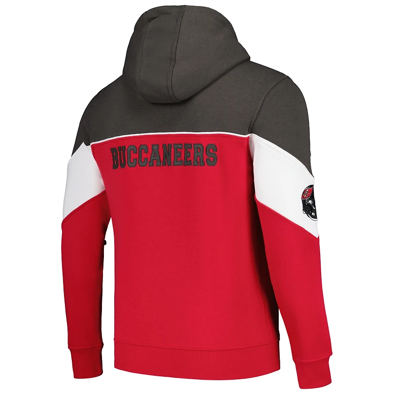 Sweat à capuche entièrement zippé pour hommes, rouge/étain, Tampa Bay Buccaneers Running Back