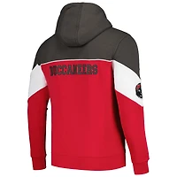 Sweat à capuche entièrement zippé pour hommes, rouge/étain, Tampa Bay Buccaneers Running Back