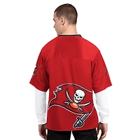 Pack de t-shirts à manches courtes et longues Starter rouge blanc pour homme, Tampa Bay Buccaneers