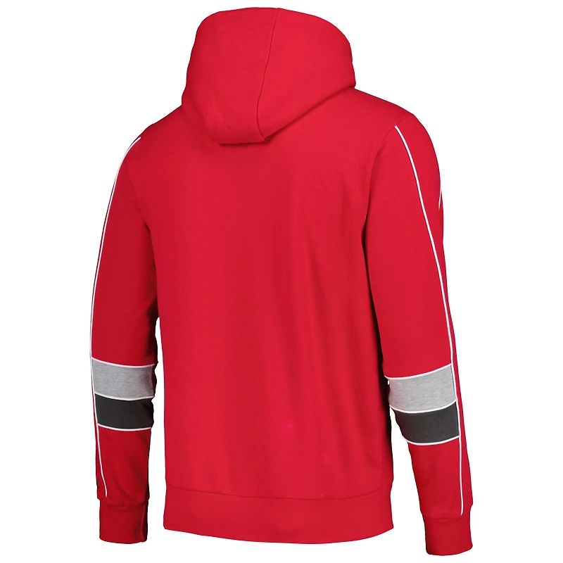Men's Starter Red Tampa Bay Buccaneers Captain Pullover Hoodie