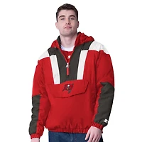 Veste à capuche demi-zippée rouge Starter Tampa Bay Buccaneers pour homme