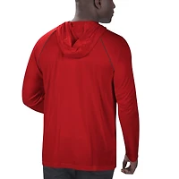 Men's Starter Red Tampa Bay Buccaneers Raglan - Long Sleeve Hoodie T-Shirt
