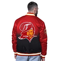 Men's Starter Red Tampa Bay Buccaneers Retro Pass Rush Varsity Full-Snap Jacket