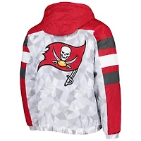 Veste à capuche demi-glissière pour homme Tampa Bay Buccaneers Thursday Night Gridiron Raglan Starter blanc/rouge