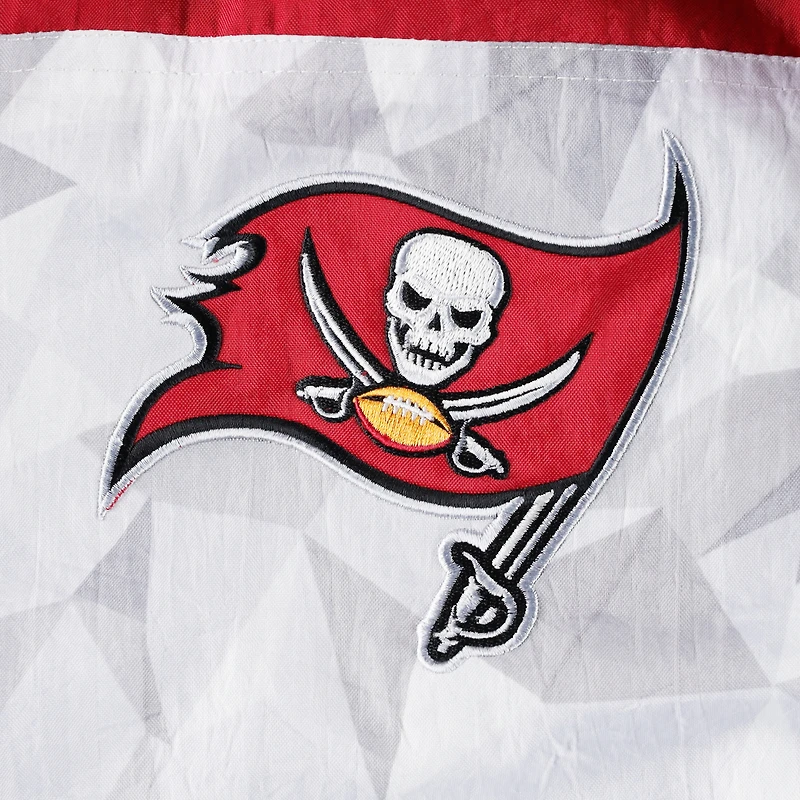 Veste à capuche demi-glissière pour homme Tampa Bay Buccaneers Thursday Night Gridiron Raglan Starter blanc/rouge