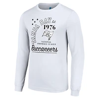 T-shirt blanc à manches longues Arch City des Buccaneers de Tampa Bay pour homme