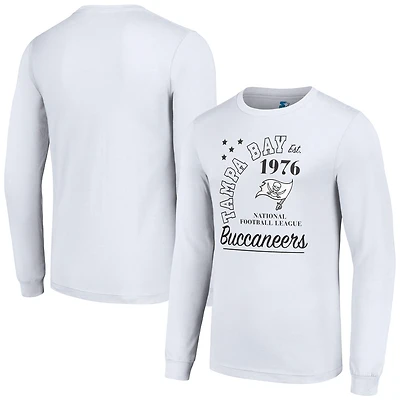 T-shirt blanc à manches longues Arch City des Buccaneers de Tampa Bay pour homme