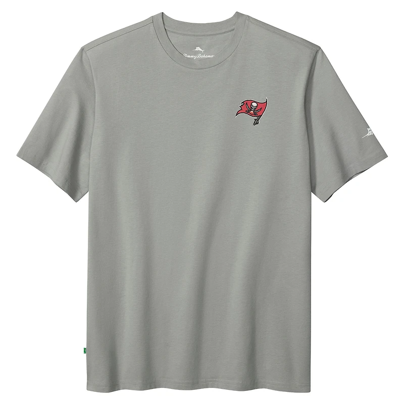 Men's Tommy Bahama Gray Tampa Bay Buccaneers Huddle & Hang Tens T-Shirt