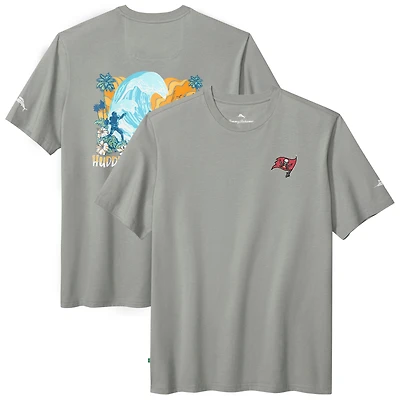 T-shirt Tommy Bahama gris pour homme des Tampa Bay Buccaneers Huddle & Hang Tens