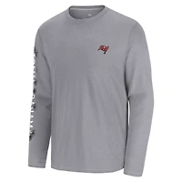 T-shirt à manches longues Tommy Bahama gris Tampa Bay Buccaneers Oasis Endzone Lux pour homme