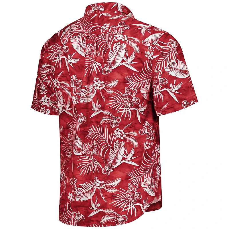 Men's Tommy Bahama Red Tampa Bay Buccaneers Aqua Lush Full-Button Shirt
