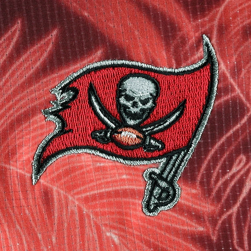 Men's Tommy Bahama Red Tampa Bay Buccaneers Big & Tall Coast Luminescent Fronds Camp IslandZone Button-Up Shirt