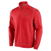 Men's Tommy Bahama Red Tampa Bay Buccaneers Big & Tall Tobago Half-Zip Sweatshirt