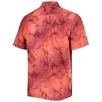 Chemise boutonnée Tommy Bahama pour homme rouge Tampa Bay Buccaneers Coast Luminescent Fronds Camp IslandZone