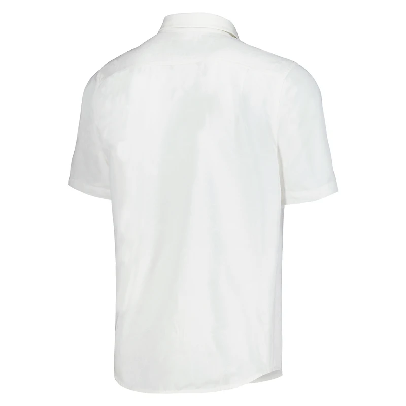 Men's Tommy Bahama White Tampa Bay Buccaneers Sport Coconut Point Palm Vista IslandZone Button-Up Camp Shirt