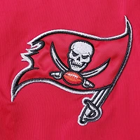 Men's Tommy Hilfiger Red/Pewter Tampa Bay Buccaneers Raglan Half-Zip Pullover Top