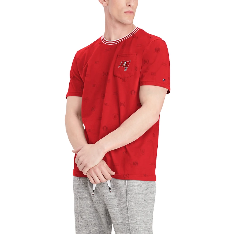 T-shirt à poche Tommy Hilfiger Tampa Bay Buccaneers pour homme, rouge