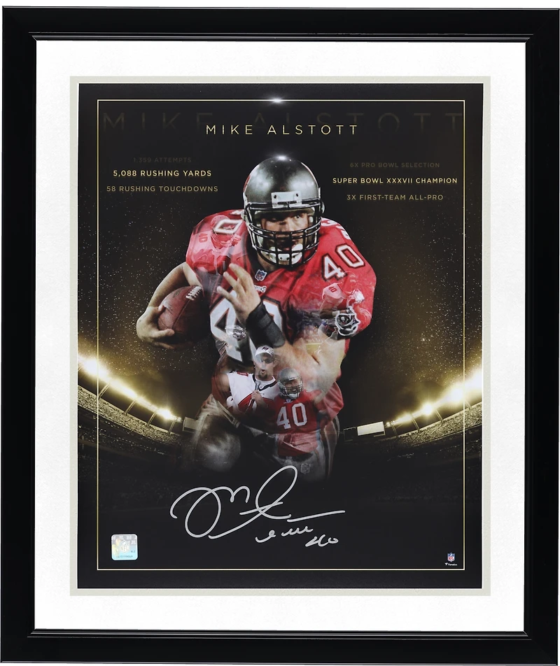 Mike Alstott Tampa Bay Buccaneers Autographed 16" x 20" Golden Years Photograph