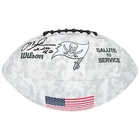 Mike Alstott Tampa Bay Buccaneers Autographed 2024 Salute To Service Wilson Football 