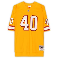 Maillot réplique autographié par Mike Alstott des Tampa Bay Buccaneers par Mitchell & Ness Orange Throwback avec inscription « SB XXXVII Champs »