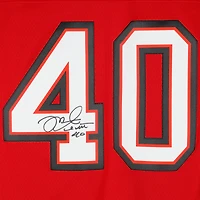 Maillot réplique rouge autographié Mitchell & Ness des Tampa Bay Buccaneers par Mike Alstott