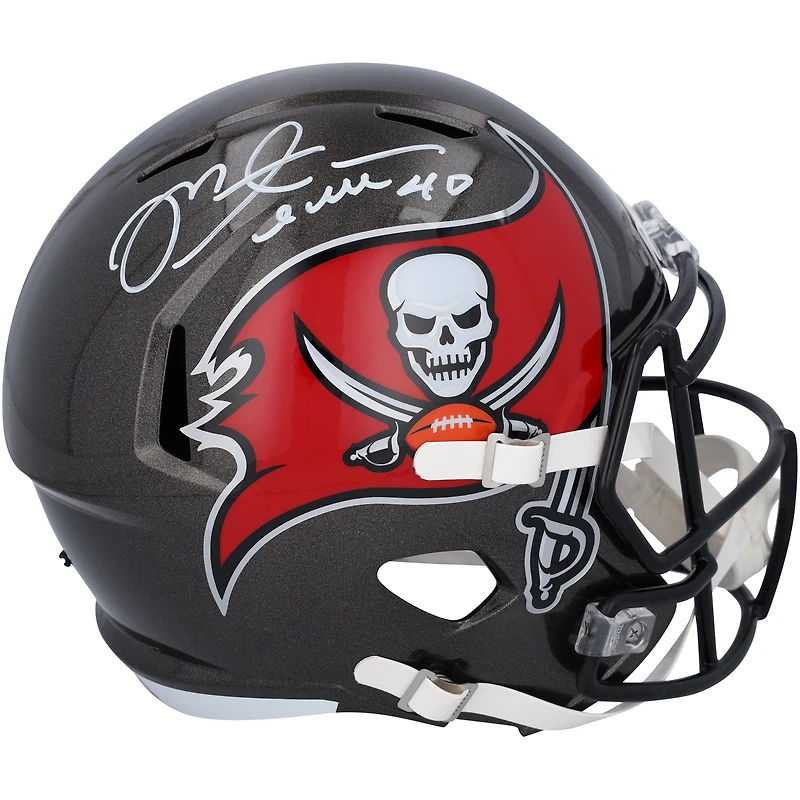 Mike Alstott Tampa Bay Buccaneers Autographed Riddell Speed Replica Helmet 