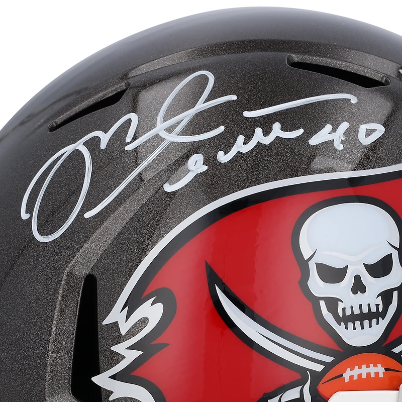 Mike Alstott Tampa Bay Buccaneers Autographed Riddell Speed Replica Helmet 