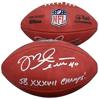 Mike Alstott Tampa Bay Buccaneers Autographed Wilson Duke Full Color Football with "SB XXXVII Champs" Inscription