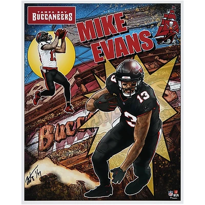 Mike Evans Tampa Bay Buccaneers 16" x 20" Photo Print - Art by Brian Kong - Limited Edition of 99