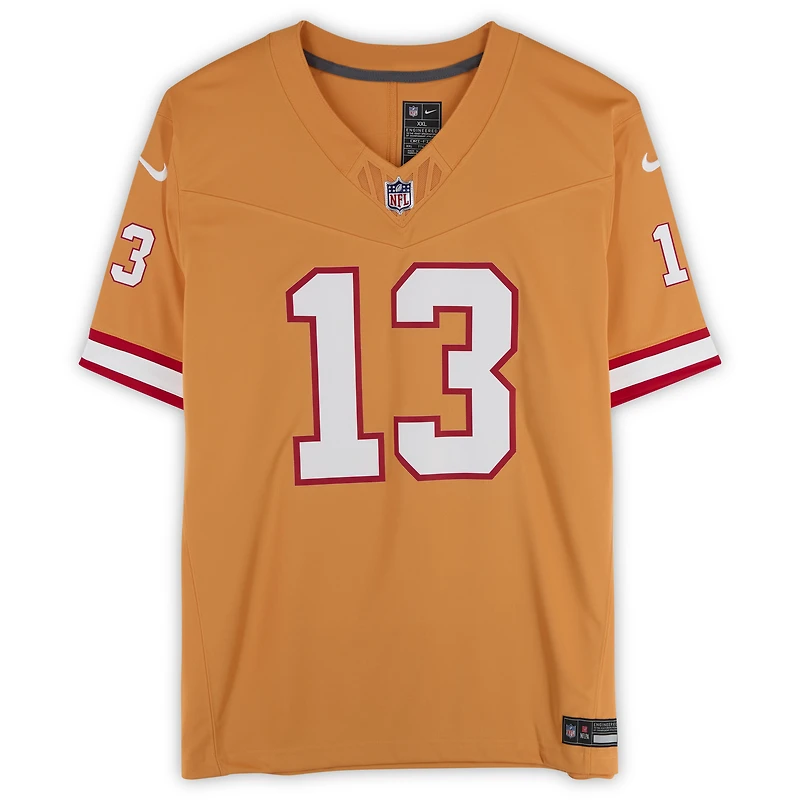 Maillot Nike Vapor F.U.S.E. orange dédicacé par Mike Evans des Tampa Bay Buccaneers