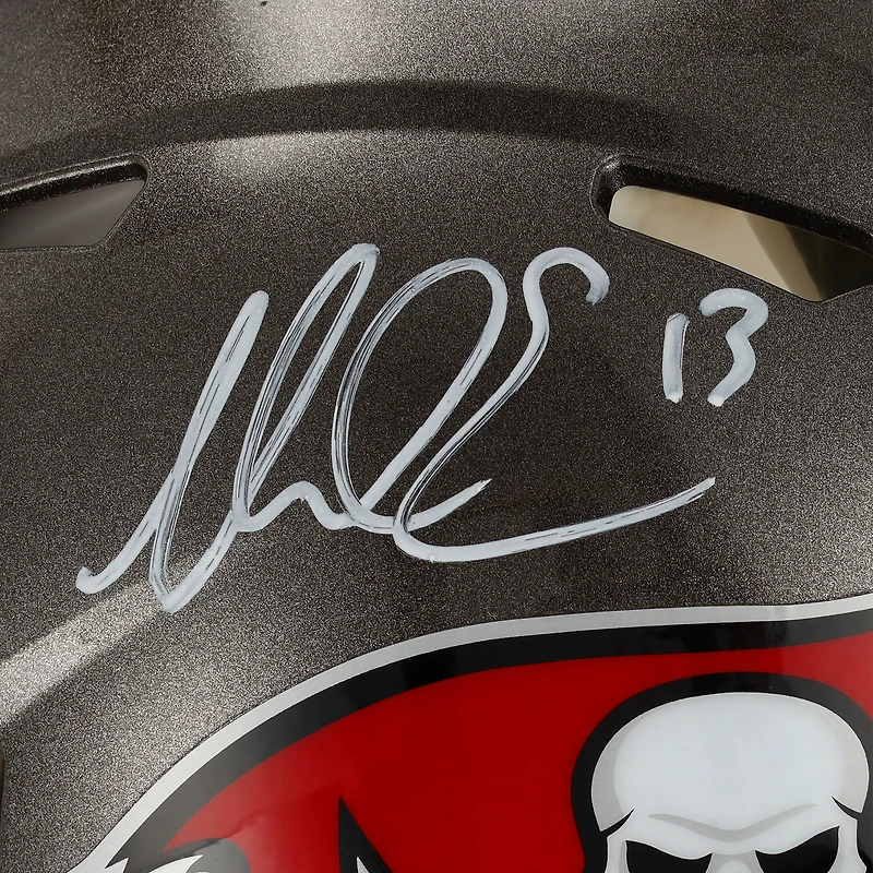 Casque authentique Riddell Speed ​​autographié par Mike Evans des Tampa Bay Buccaneers