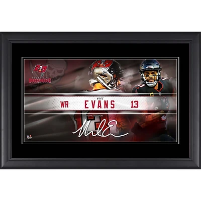 Mike Evans Tampa Bay Buccaneers Facsimile Signature Framed 10" x 18" Player Nameplate Collage