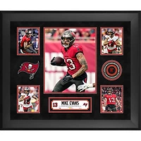 Mike Evans Tampa Bay Buccaneers Framed 20" x 24" 5-Photo Collage with a Piece of Game-Used Football - Limited Edition of 500