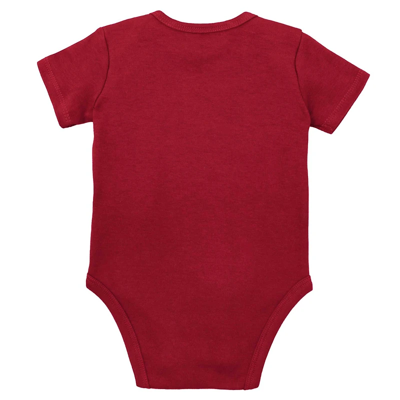 Newborn & Infant Mitchell Ness Orange/Red Tampa Bay Buccaneers Throwback Big Score Bodysuit, Bib Bootie Set