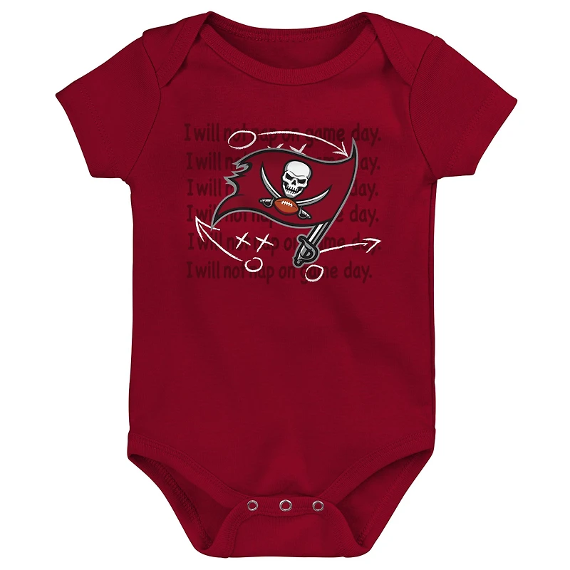 Ensemble de 3 bodies pour nouveau-né et nourrisson l'équipe des Buccaneers Tampa Bay