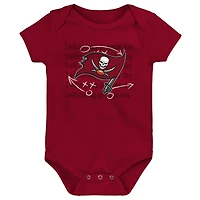 Ensemble de 3 bodies pour nouveau-né et nourrisson l'équipe des Buccaneers Tampa Bay