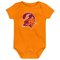 Ensemble de 3 bodies pour nouveau-né et nourrisson l'équipe des Buccaneers Tampa Bay