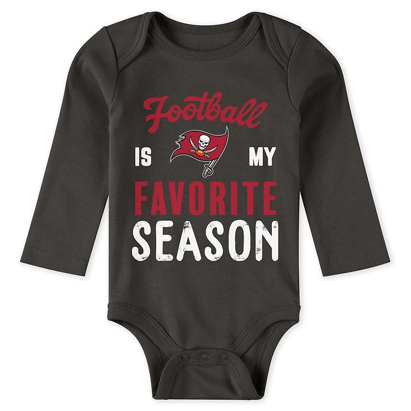 Newborn & Infant WEAR by Erin Andrews Tampa Bay Buccaneers Three-Piece Turn Me Around Bodysuits Pant Set