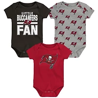 Newborn Outerstuff Tampa Bay Buccaneers Little Tike 3-Piece Bodysuit Set