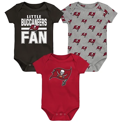 Newborn Outerstuff Tampa Bay Buccaneers Little Tike 3-Piece Bodysuit Set