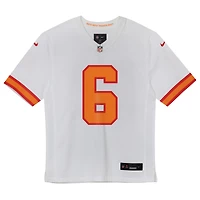 Maillot de match blanc '76 des Tampa Bay Buccaneers Baker Mayfield pour enfants d'âge préscolaire