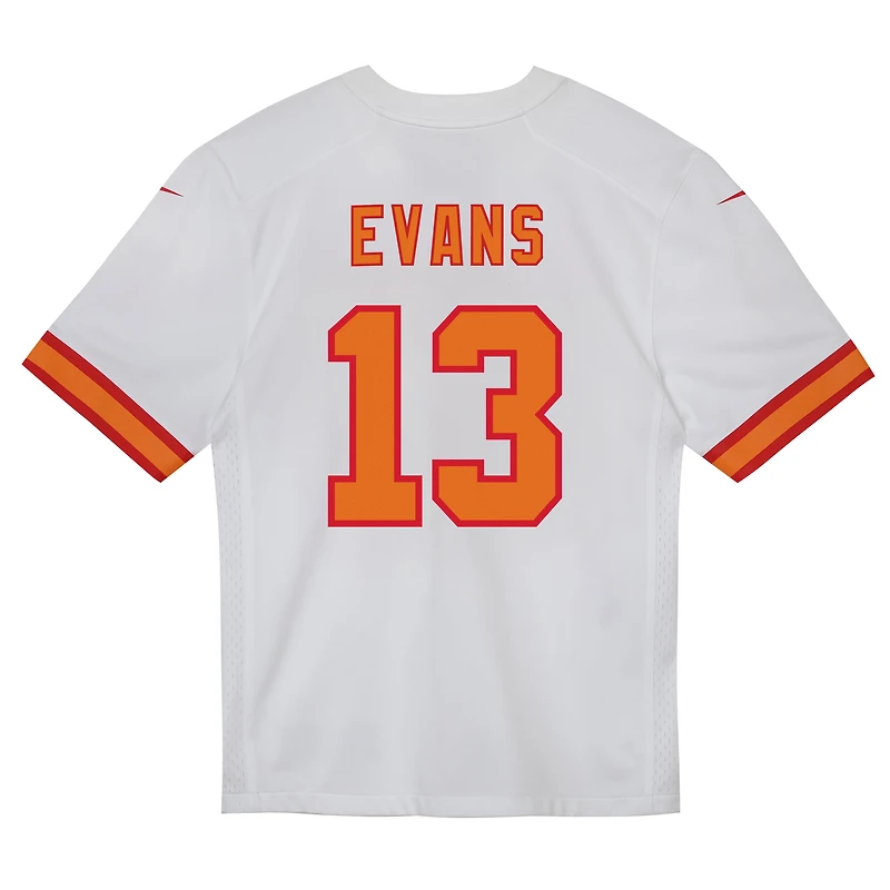 Maillot de match blanc Mike Evans '76 des Tampa Bay Buccaneers pour enfants d'âge préscolaire