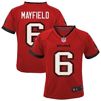 Maillot de jeu Nike Baker Mayfield rouge des Tampa Bay Buccaneers pour enfant d'âge préscolaire