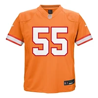Maillot de jeu joueur retraité Nike Derrick Brooks Orange Tampa Bay Buccaneers pour enfants d'âge préscolaire