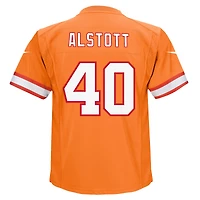 Maillot de jeu joueur retraité Nike Mike Alstott Orange Tampa Bay Buccaneers pour enfants d'âge préscolaire